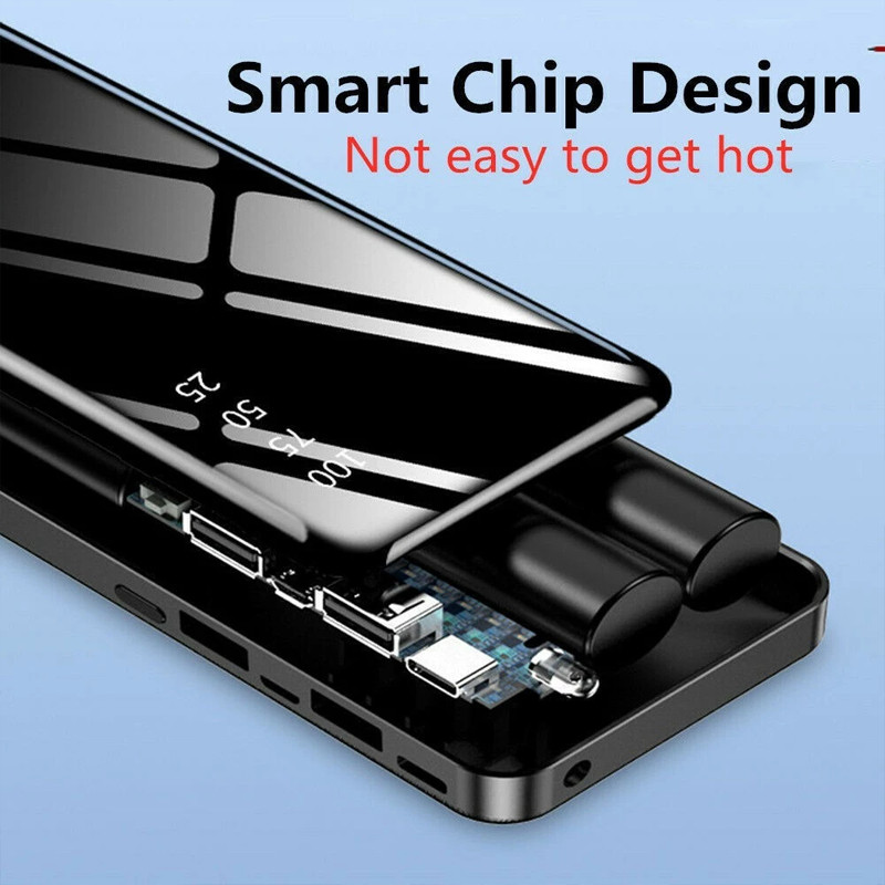 BEST DEALS POWERBANK 50000 MAH DIGITAL DISPLAY FAST CHARGING KAPASITAS BESAR LED LIGHT ROBOT