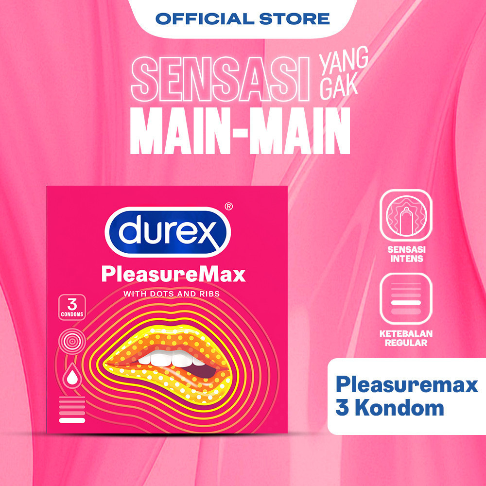 Barang berkualitas produk terlaris Durex Pleasuremax Kondom Gerigi Kondom Aman Pria 3s - Condom with