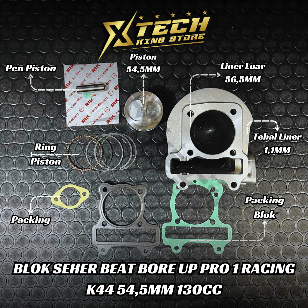 BLOK SEHER BORING PAKET BORE UP 53,5 BEAT POP BEAT ESP VARIO 110 FI SCOOPY ESP 2015-2019 BORE UP 53,