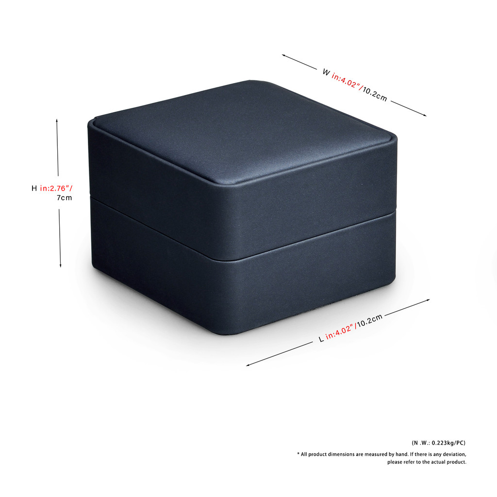 Fanxi PU Leather Watch Storage Box Blue Single Watch Case with Removable Pillow Wristwatch splay Box