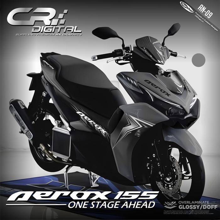DECAL STICKER DEKAL STIKER FULL BODY YAMAHA AEROX 155 NEW 2021 KODE AN-09 - abu, glossy