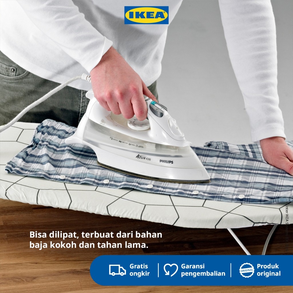 IKEA JALL Meja Setrika Lipat Duduk 73x32 Cm