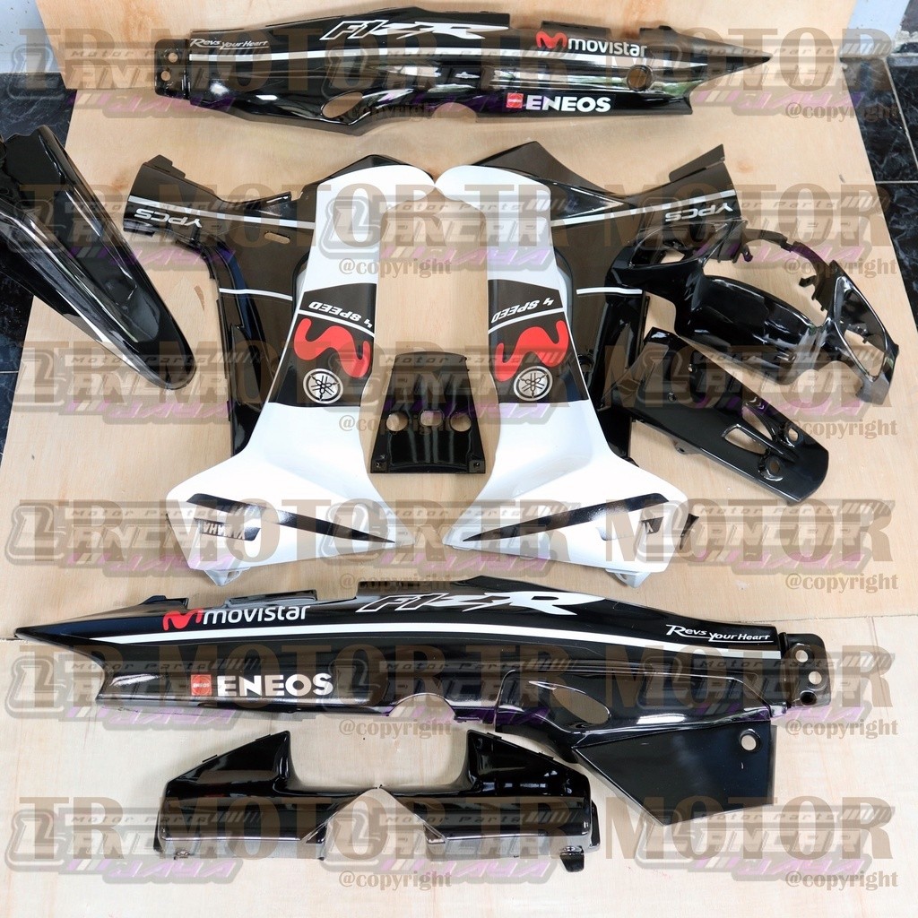 Cover Body Fizr Full Set  Movistar Hitam Full Set Halus Kasar Cover Bodi Yamaha Fiz r