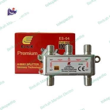 Techno_Electric Splitter TV Digital 4 Way - Splitter TV 4 Way - Splitter Skyview 4 Way