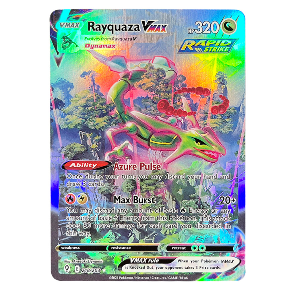 PKM Cards Holographic Vstar Vmax with Rainbow Rayquaza Evolving Skies Umbreon Hobbies Rare Collectio
