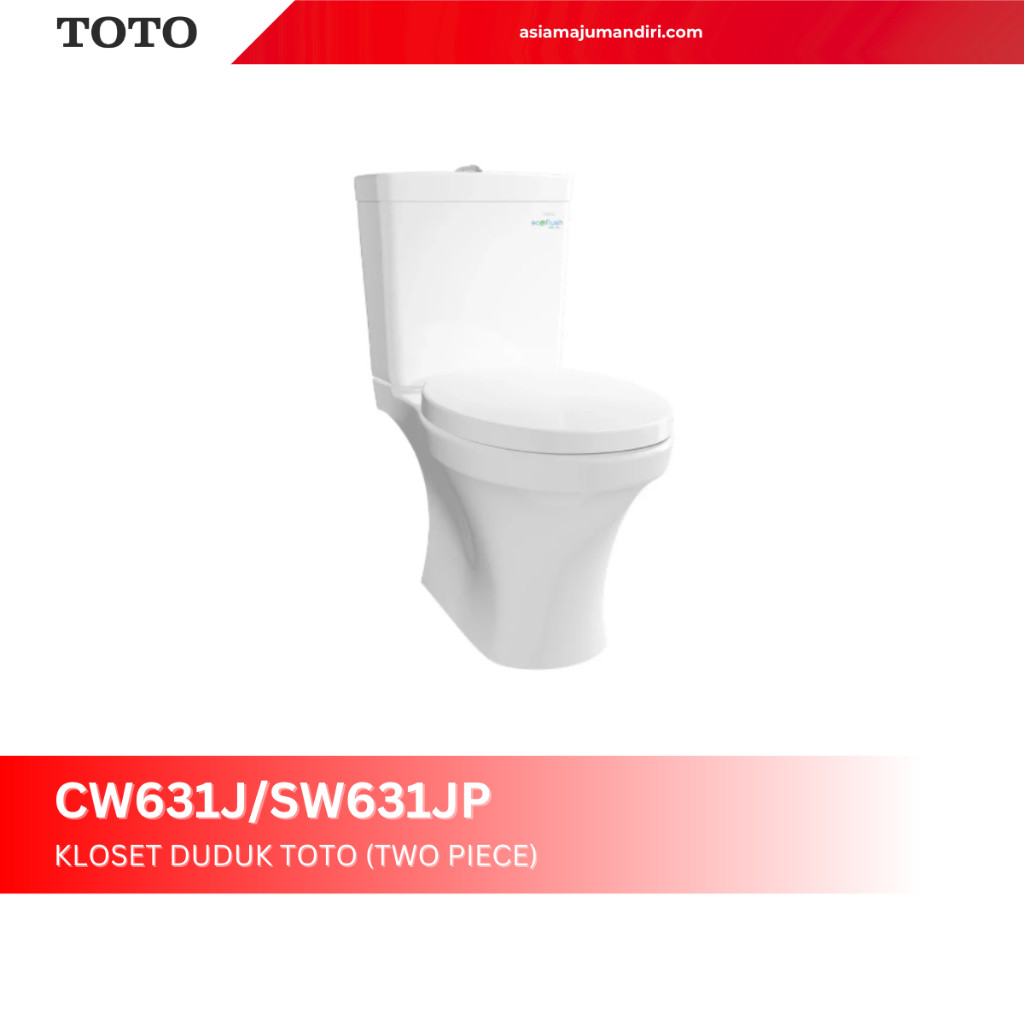 KLOSET DUDUK TOTO | KLOSET MINIMALIS | KLOSET TWO BLOK TOTO | KLOSET TOTO CW631J