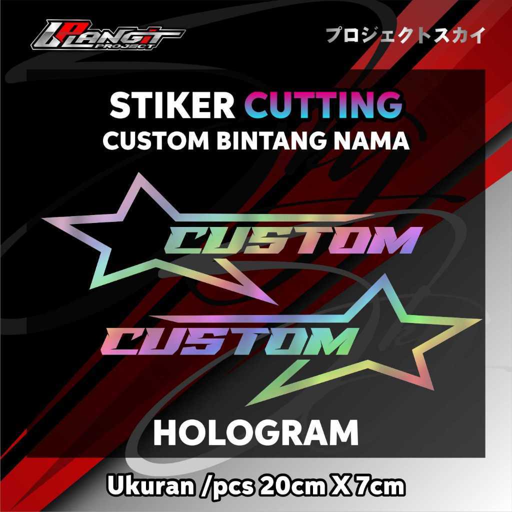 STICKER CUSTOM NAMA BINTANG BODY MOTOR KANAN KIRI