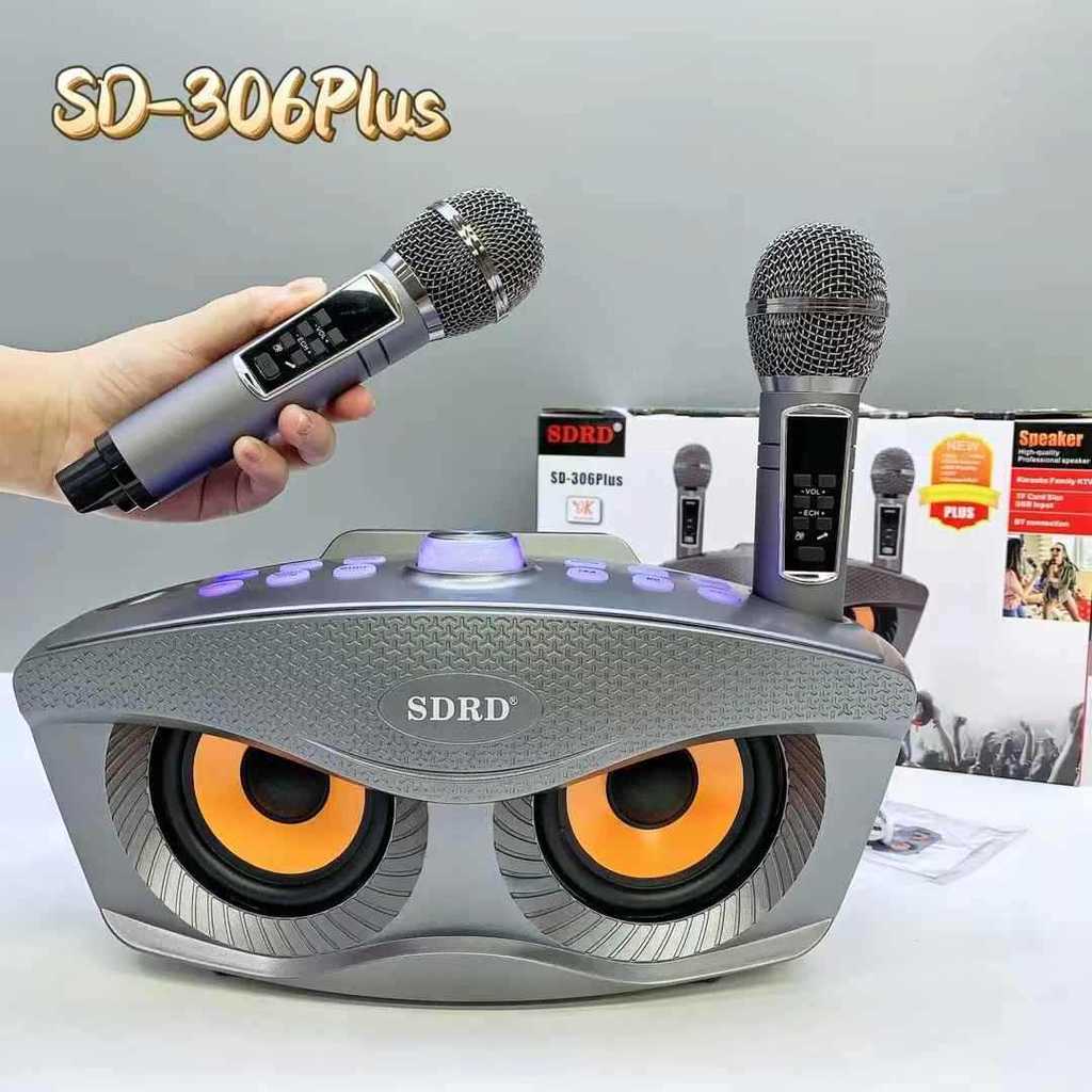 SDRD Sd306plus 30W Home Theater Sound PA System Portable Bluetooth Speakers With Two Wireless Microp