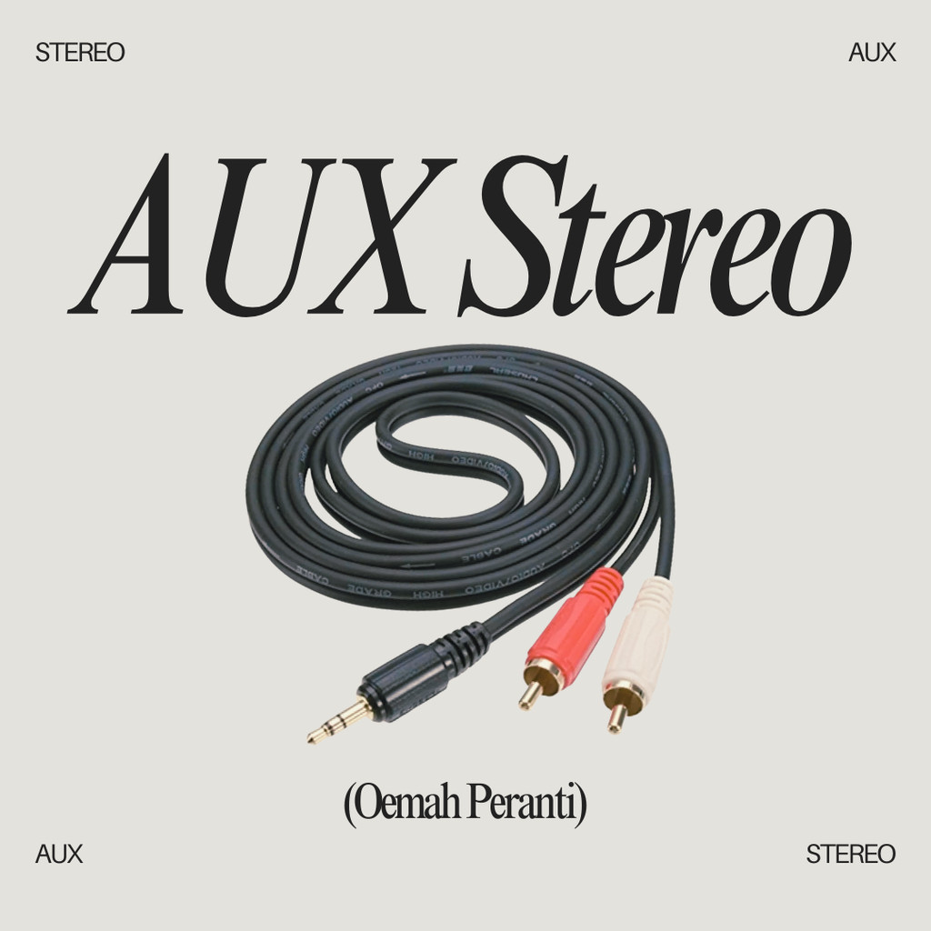 Kabel Aux Stereo Hi-fi Kabel Audio Hp Ke Speaker Salon Oemah Peranti