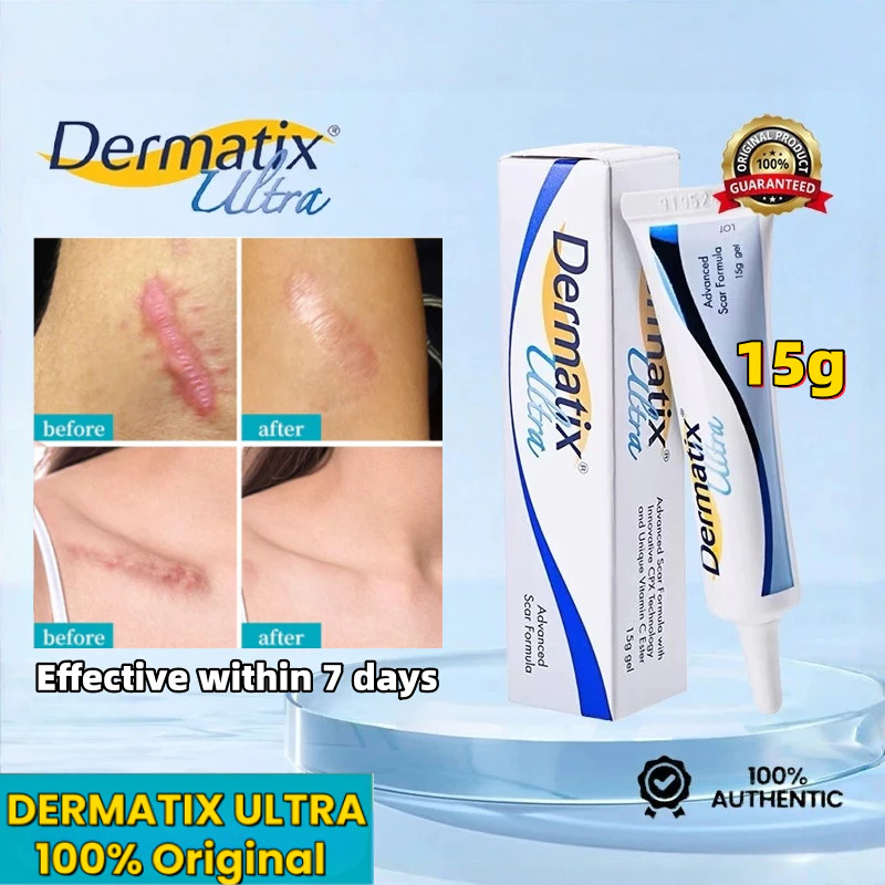 Dermatix Ultra Advanced Scar Gel 15gr ORI - Krim Perawatan untuk Memudarkan Bekas Luka Baru & Lama, 