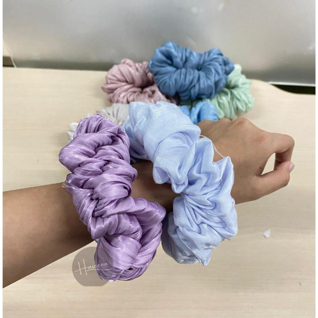 Ikat Rambut Scrunchie Shimer Elastis