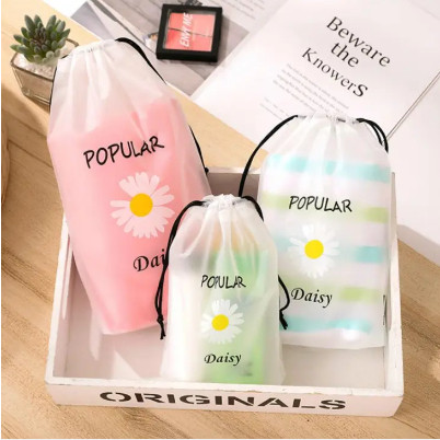 Tas Serut Kecil / Pouch Serut Transparan Serbaguna Anti Air Packaging Pakaian Bingkisan Parcel Kue