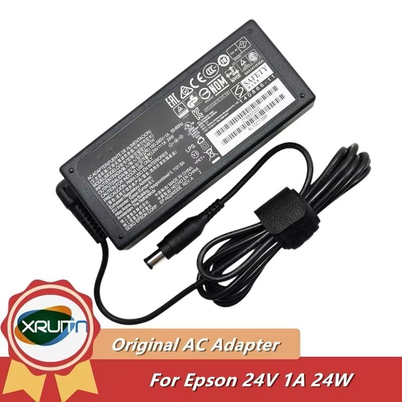 Genuine 24V 1A arger WF-110 A462E A461H AC Adapter For Epson WF-100 DS-410 530II Printer Power Suppl