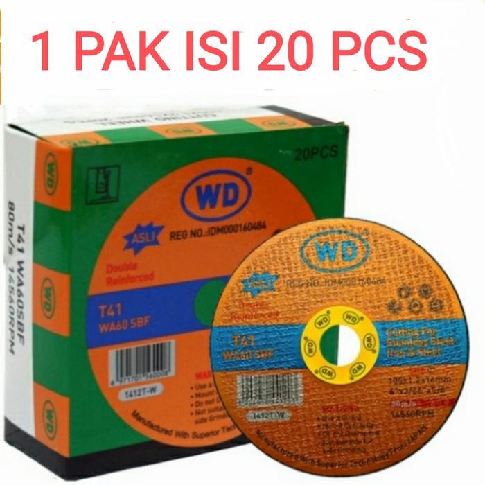 BUILDCO Mata Gerinda Gurinda Potong Besi 4 inch Batu gerinda Potong 1 Pak - WD ISI 20