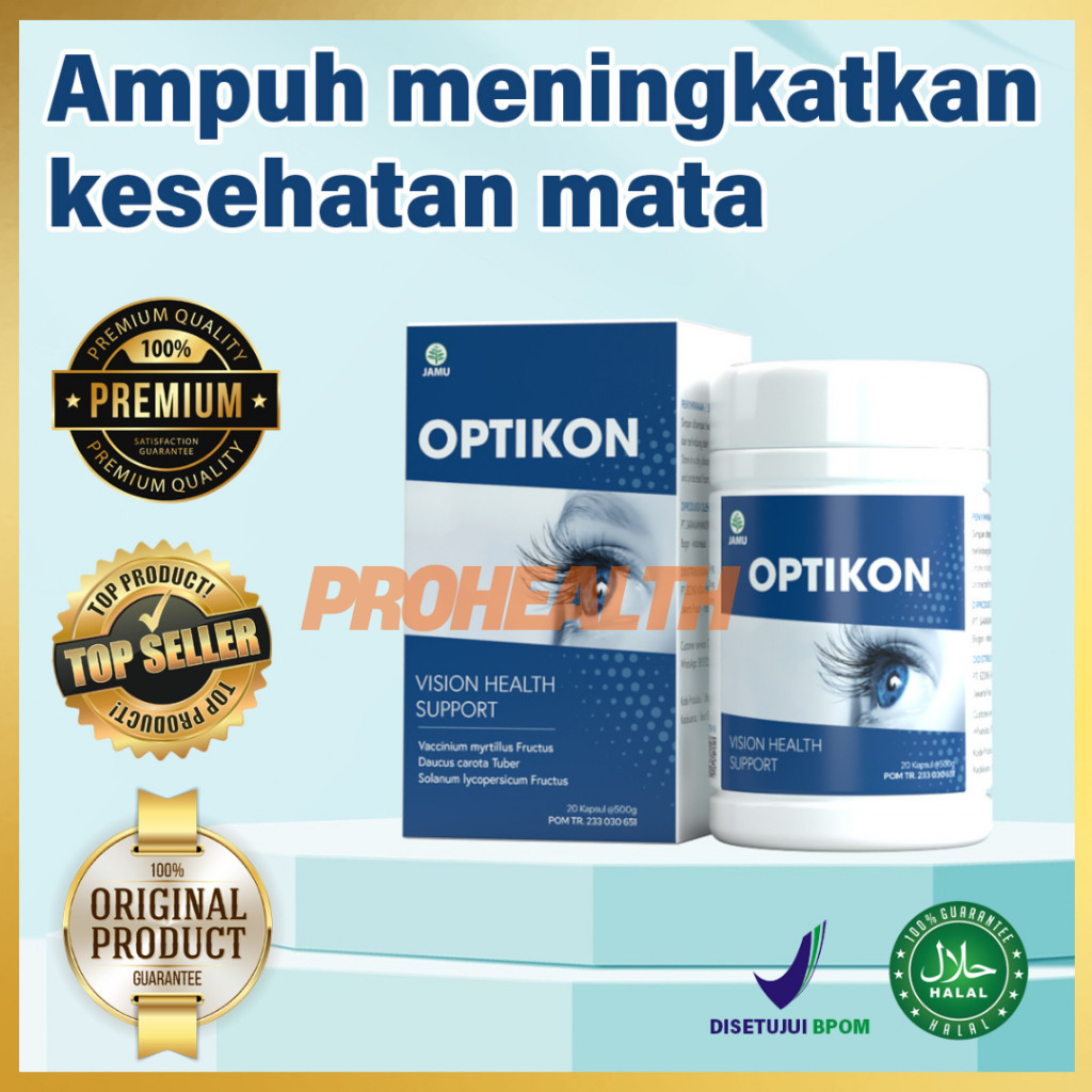 (TERLARIS) Optikon Herbal Mata Original 20 Kapsul