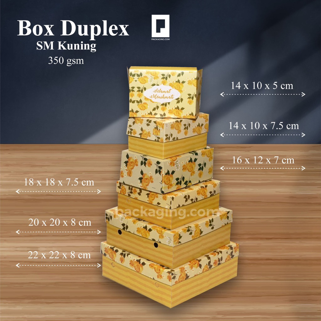 Dus Nasi Motif/Box Nasi Kekinian/Box Kue/Dus Kue SM kuning
