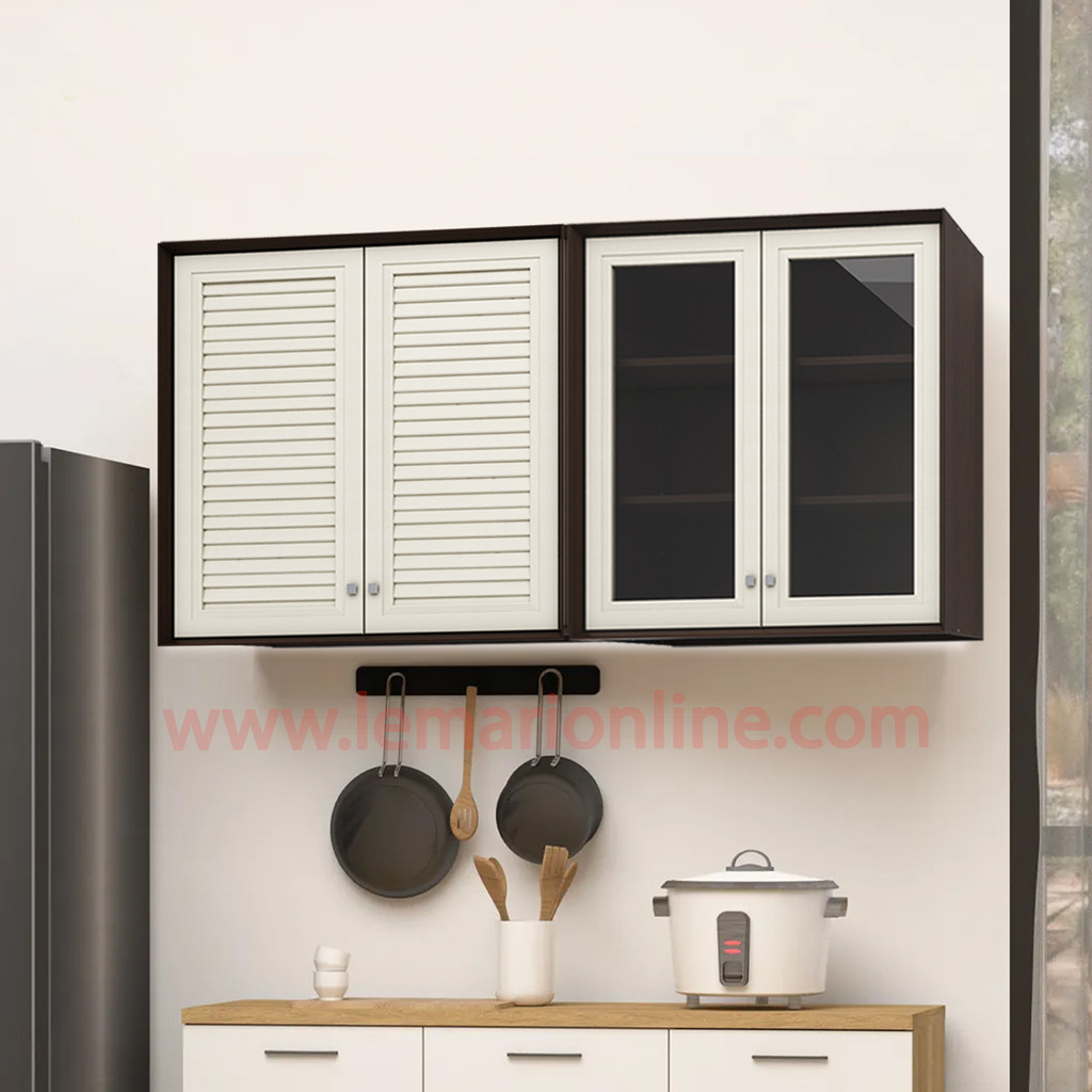 Kitchen Set  Atas 4 Pintu Polos Kaca