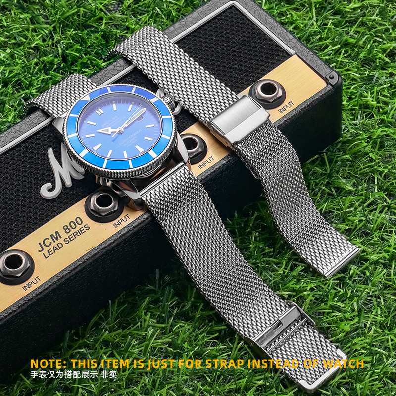 Thickening of thickness Stainless Steel Milanese strap for Breitling Superocean Heritage Mido MULTIF