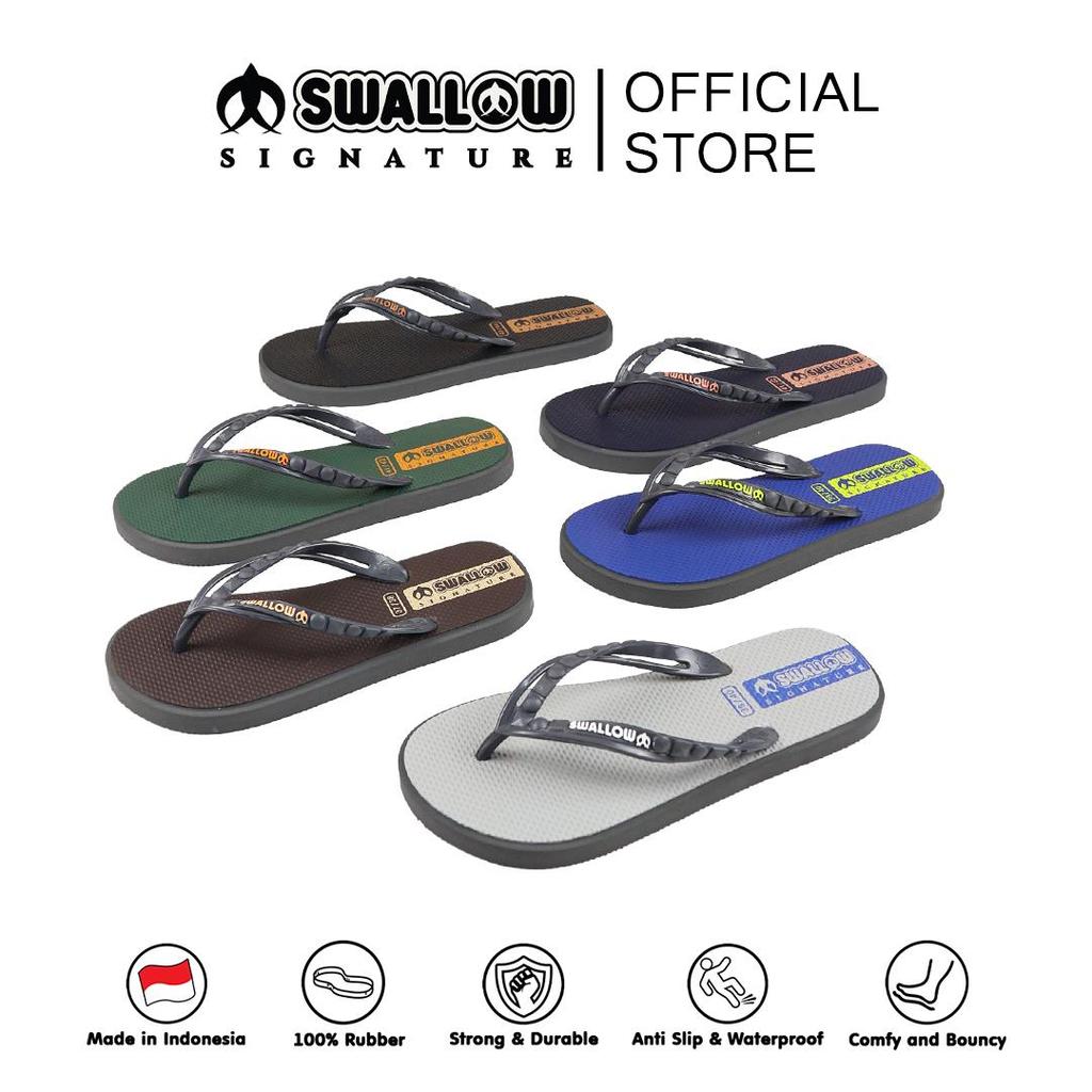 Sandal Swallow Signature Elite Male | Sandal Pria Karet Tebal, Ringan & Anti Slip