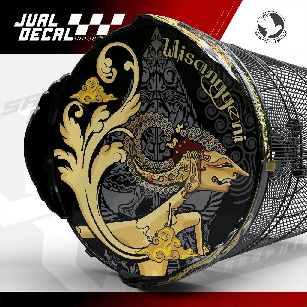 Stiker Sangkar Murai Variasi Wayang Wisanggeni Decal Tebok Burung