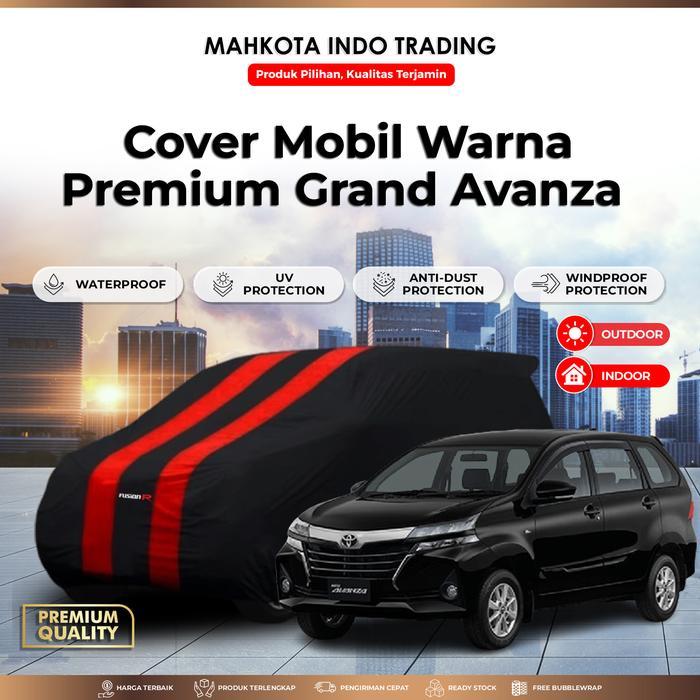 Custom Body Cover Warna / Sarung Mobil / Penutup Mobil Warna Avanza - MerahListHitam, avanza lama