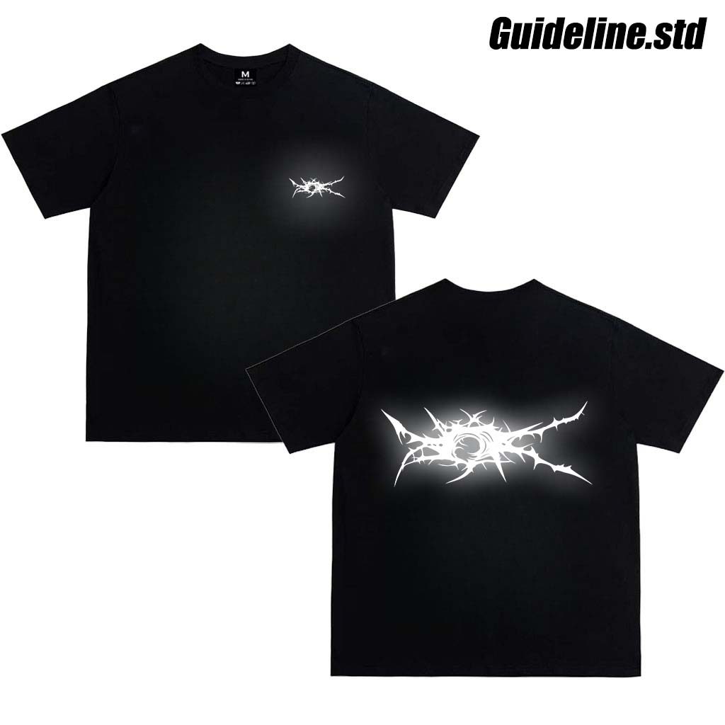 baju Reflektif menyala kaos pria kece Kaos Pria Wanita Distro Lengan Putih Hitam Baju Kaos Distro Pr