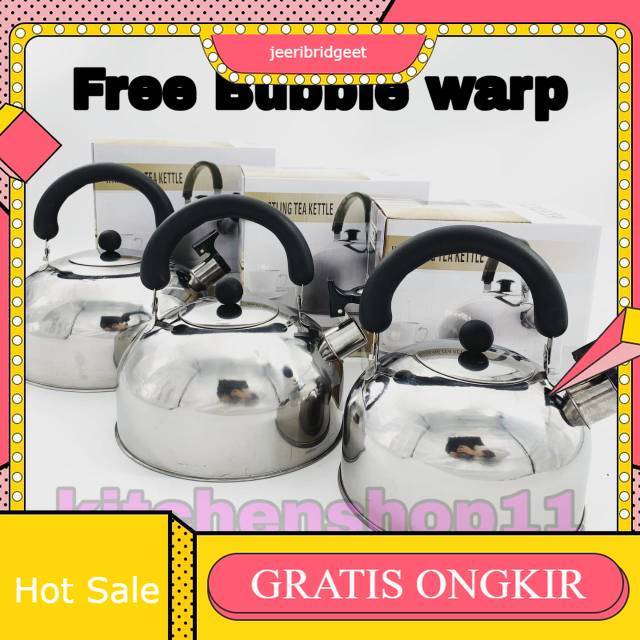 Teko bunyi siul stainless 3liter / kettle siul stainless / kettle bunyi stainless 3 liter