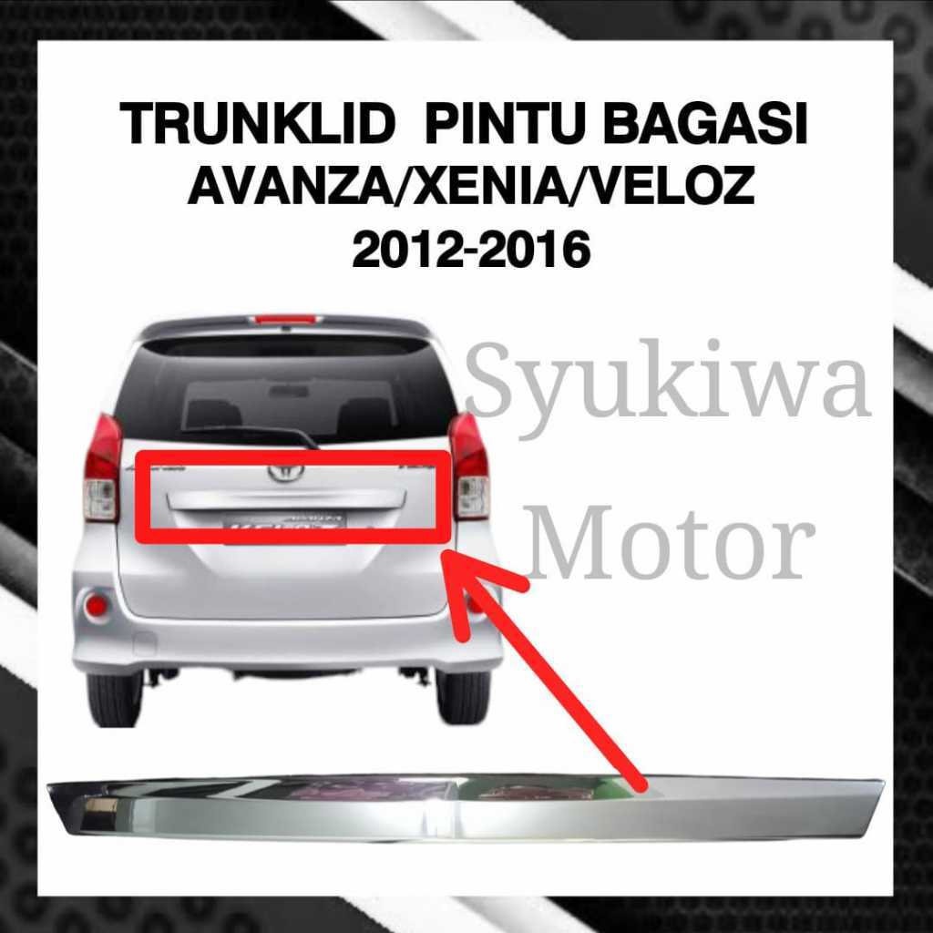 trunklid pintu bagasi avanza/xenia/veloz 2012-2016 chrome