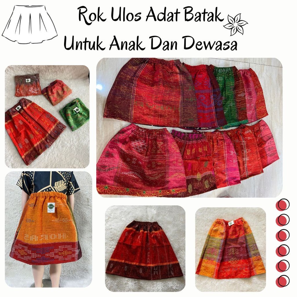Rok Ulos Batak Wanita - Ulos Sadum - Rok Ulos Siap Pakai / M S
