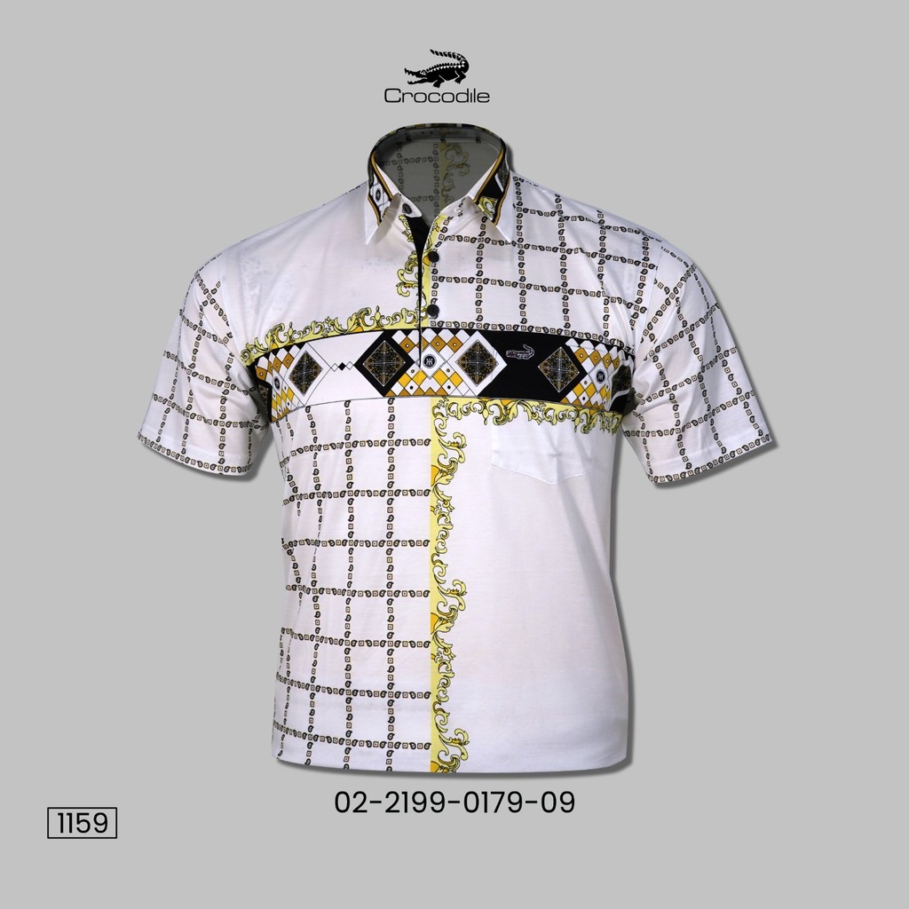 Kaos Kerah Kemeja Pria Crocodile Diamond / Platinum Katun HALUS