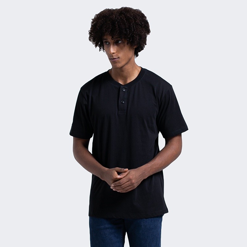 Greenlight Original Kaos Polos Lengan Pendek 100% Cotton Katun Tshirt Basic Half Kancing Pria Hitam 