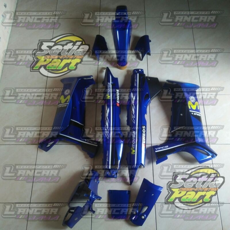 MOVISTAR Cover full set bodi halus fiz r Biru hitam Movistar motif Movistar biru dan hitam