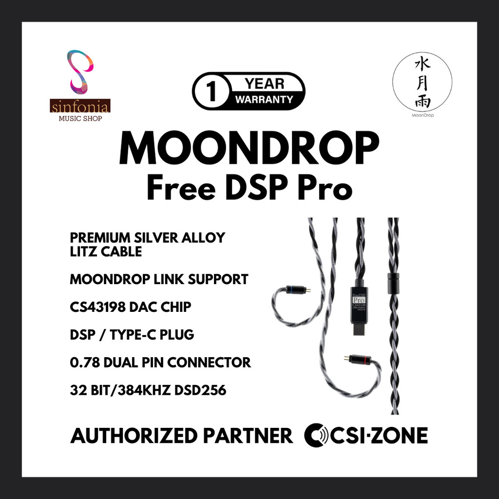 Moondrop FreeDSP Pro / Free DSP Pro Upgrade Cable For IEM Earphone With CS43198 Chip & DSP Type C