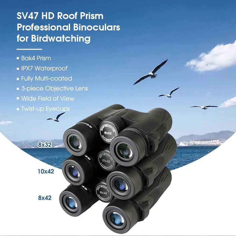 SVBONY Teropong Binocular HD BAK4 FMC Lens Birding Stargazing IPX7 - SV47