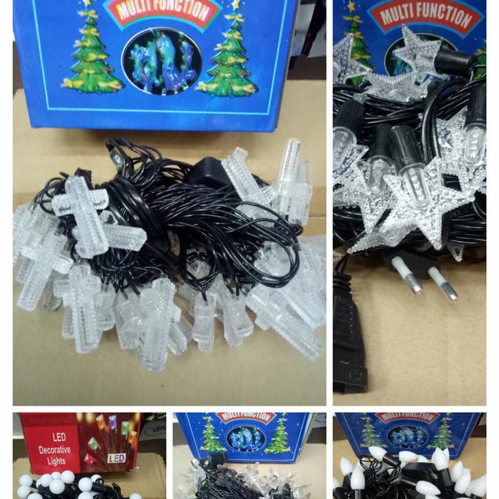 lampu natal hias musik warna warni