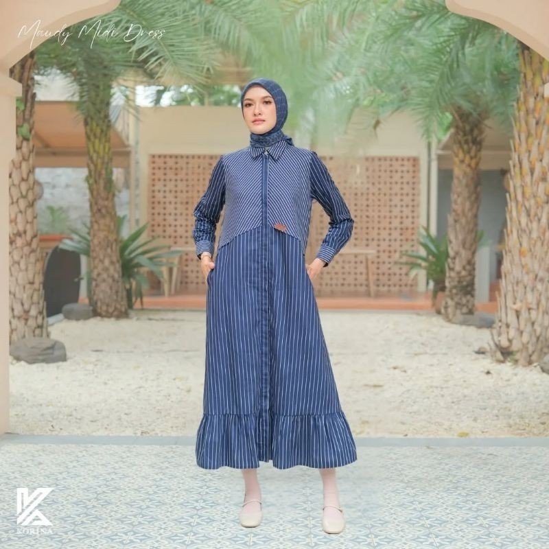 MAUDY MIDI DRESS KORINA ORIGINAL TERBARU