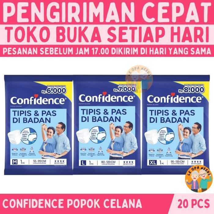 Confidence Popok Dewasa 20 pcs -  Confidence Adult Premium Pants M L XL - Confidence Popok Celana De