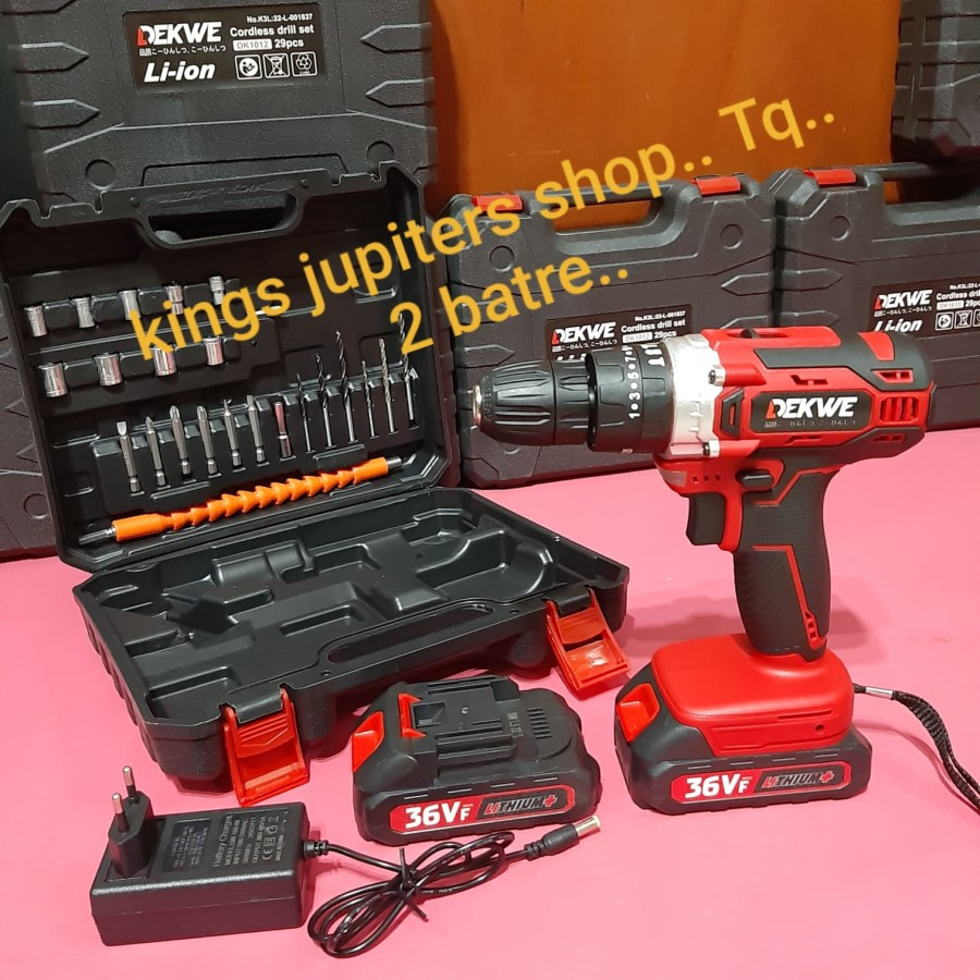 Bor Baterai Dekwe 36 Volt 2 Baterai