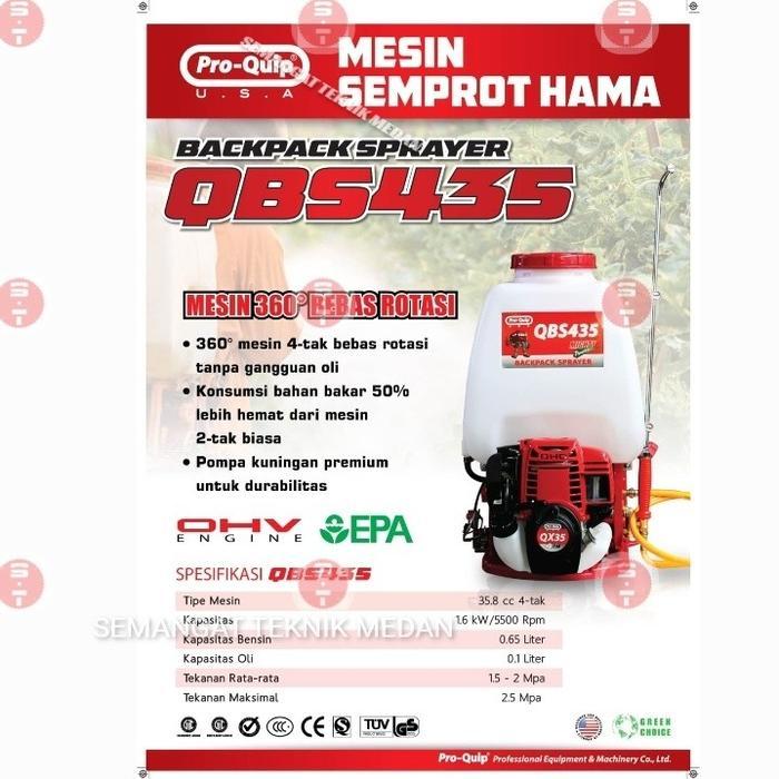 QBS435 MESIN SEMPROT HAMA KNAPSACK SPRAYER BENSIN 20L PROQUIP QBS 435