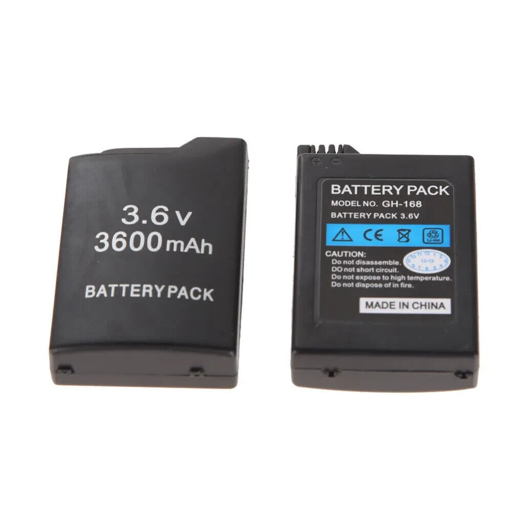 1PC./2PCS Battery For Sony PSP NEW 3.6V 3600mAh Replacement Reargeable Battery Pack for Sony PSP-100