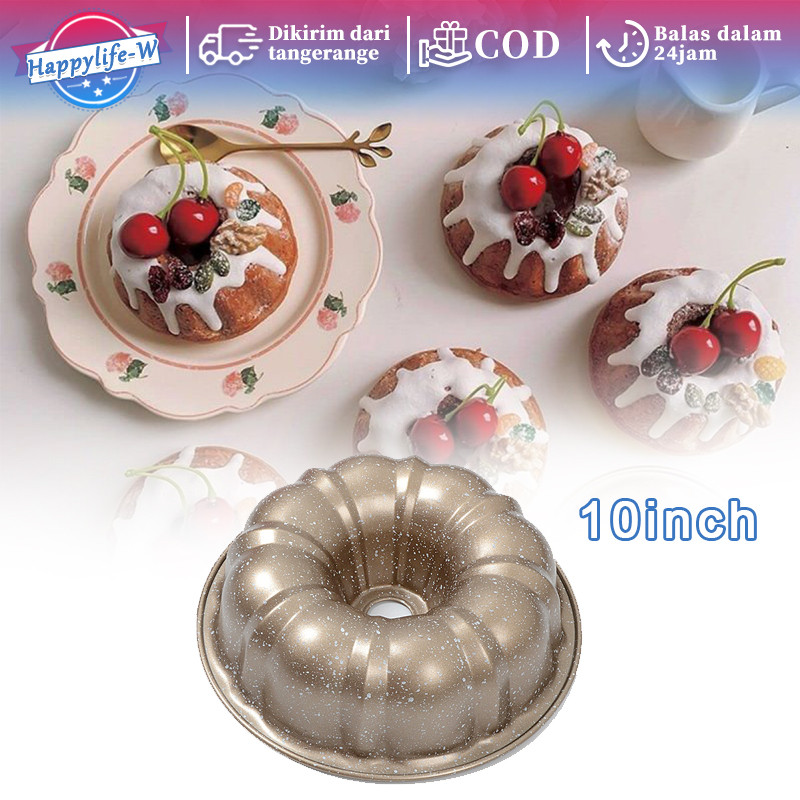 Cetakan Chiffon Classic Anti Lengket 10inch Loyang Marmer Cake Classic Pan Kue Bolu Loyang Sultan