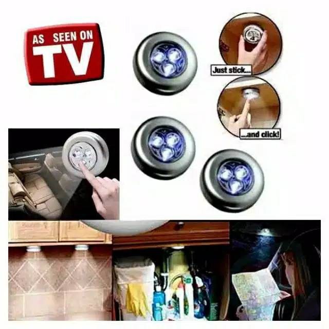 [GK] KEMASAN MIKA + KERTAS TERMURAH GROSIR Stik N Klik Lampu Sentuh Sendor Emergency Tempel LED Stic