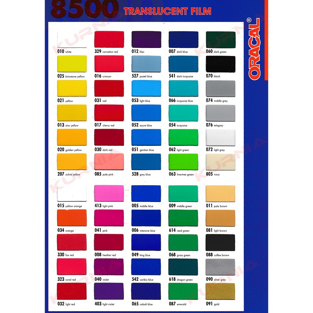 STIKER ORACAL 8500 TRANSLUCENT FILM
