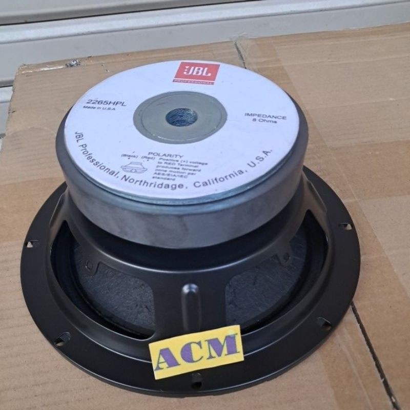 SPEAKER JBL 8 INCH 8/2265HPL MID BASS FULL RANGE 8/2265