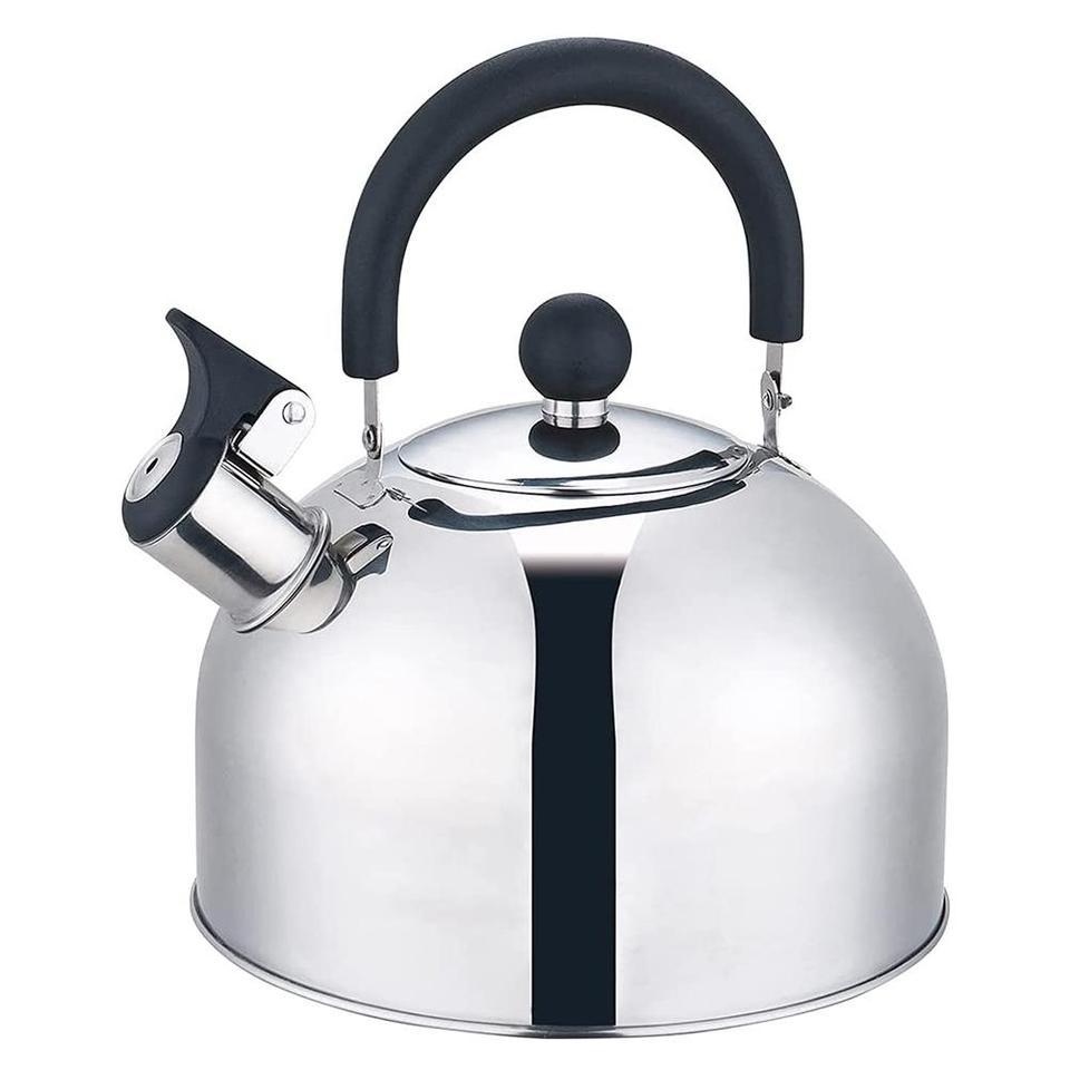 3L Portable Camping Kettle Stainless Steel Whistling Water Kettle Lightweight Teapot For Camping