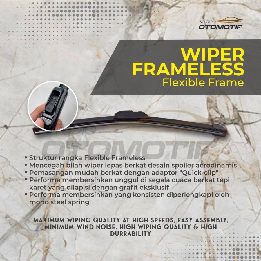 RJ WIPER BRIO LAMA SATYA FRAMELESS 22-16 / WIPER FRAMELESS BRIO 2011-2017