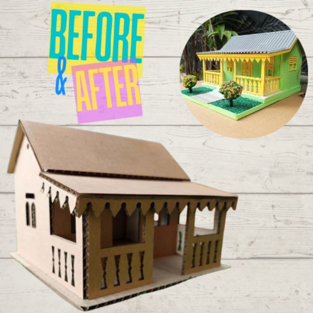 Prakarya Tugas Sekolah Rumah Kebaya Betawi dari Kardus Siap Hias [harga terjangkau]