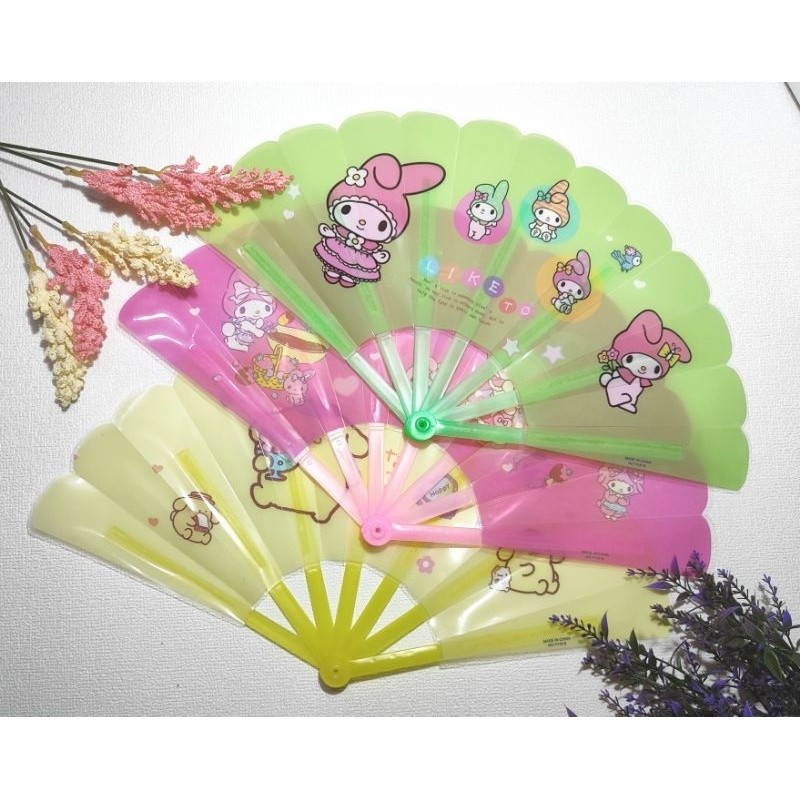 KIPAS LIPAT / KIPAS LIPAT PLASTIK / KIPAS LIPAT KARAKTER SANRIO / KIPAS LIPAT 6 TANGKAI