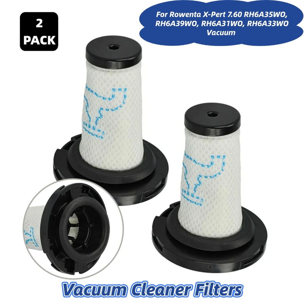 2PCS Vacuum Cleaner Filters For Rowenta-X-Pert 7.60 RH6A35WO, RH6A39WO, RH6A31WO, RH6A33WO Maintain 