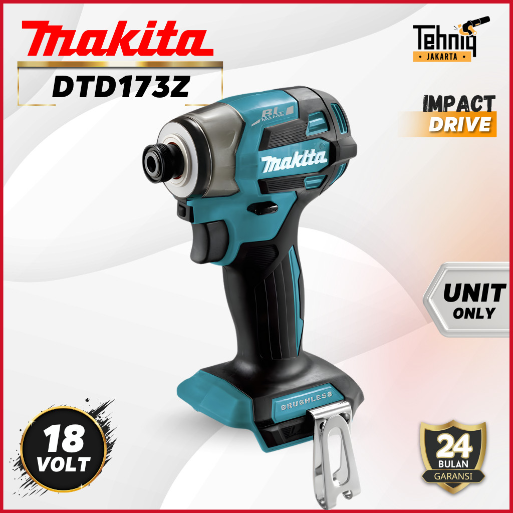 Makita DTD173Z Mesin Bor Obeng Baterai / Makita DTD173Z Impact Driver Cordless Unit Only18V
